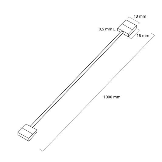 RGBWW koppelstukken met 100 cm kabel zonder solderen