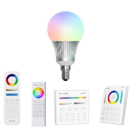 RGBWW LED lamp met afstandsbediening 5W E14 1 tot 4 lampen