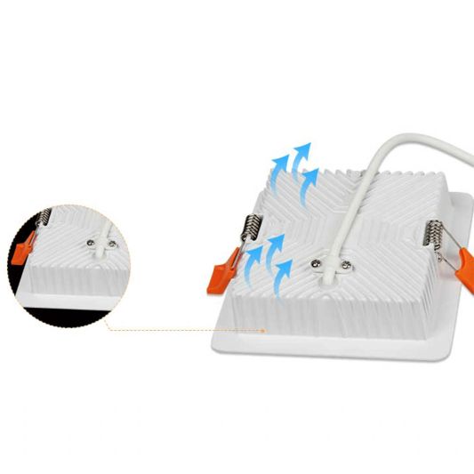 RGBWW led vierkante downlight 9 Watt