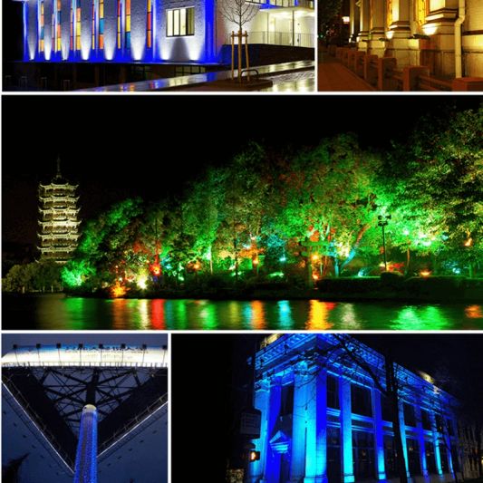 RGBWW Wifi led schijnwerper bouwlamp 100 watt IP65 los