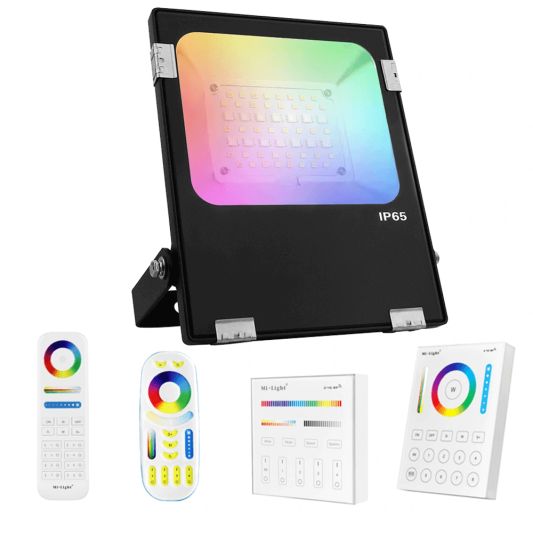 RGBWW Wifi schijnwerper 20 watt met afstandsbediening en 1-4 lampen