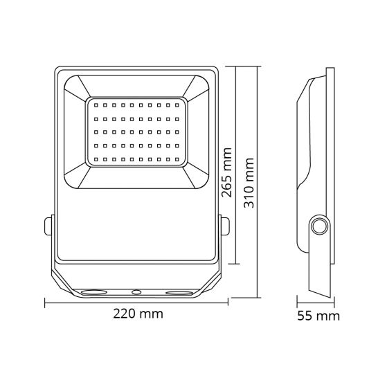 RGBWW Wifi schijnwerper 50 watt met afstandsbediening en 1-4 lampen