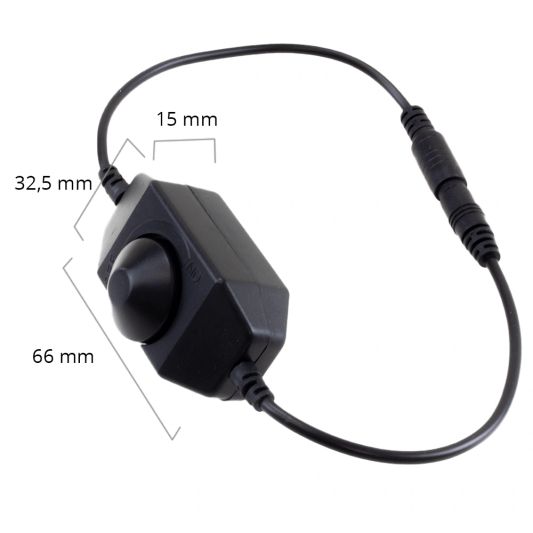 Snoerdimmer 'basic' in zwart of wit