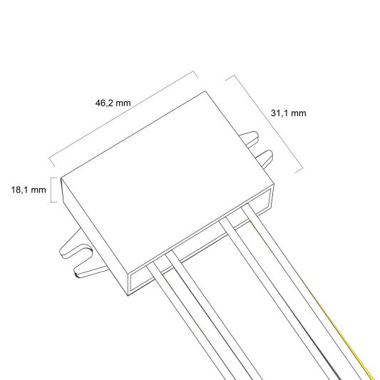 Stabilisator voor ledstrips - 12V/3A output - Kunststof behuizing