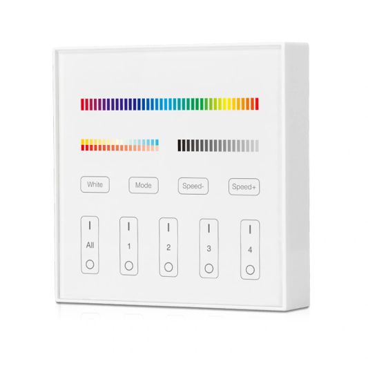 Touch panel wandbediening draadloos RGB en RGBW op stroom