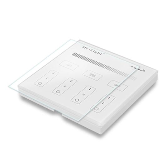 Touch panel wandbediening draadloos WIT op stroom Milight los