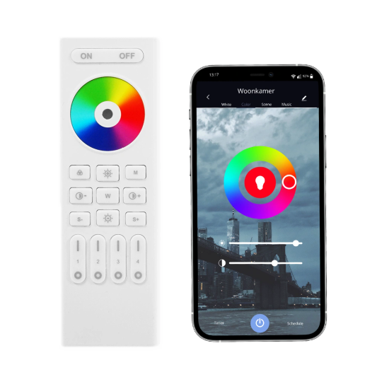 Touch RF 4-zone afstandsbed. + Wifi RGBW