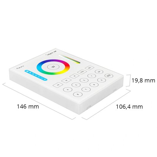 Touch wandpaneel draadloos 8-zone voor alle kleuren