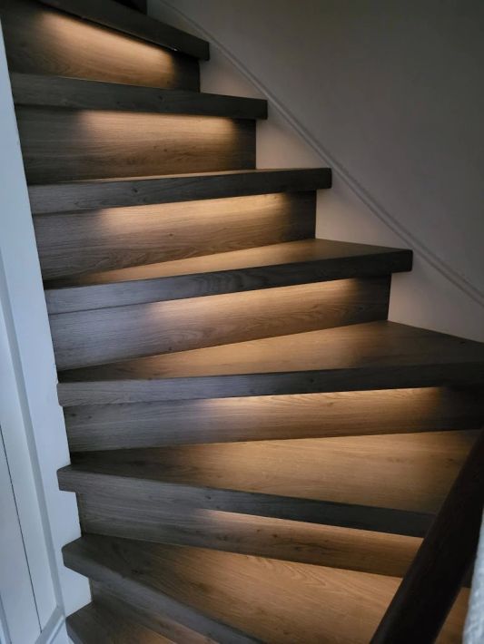 Trapverlichting COB led strip Warm Wit 50 CM – Complete set inclusief profiel