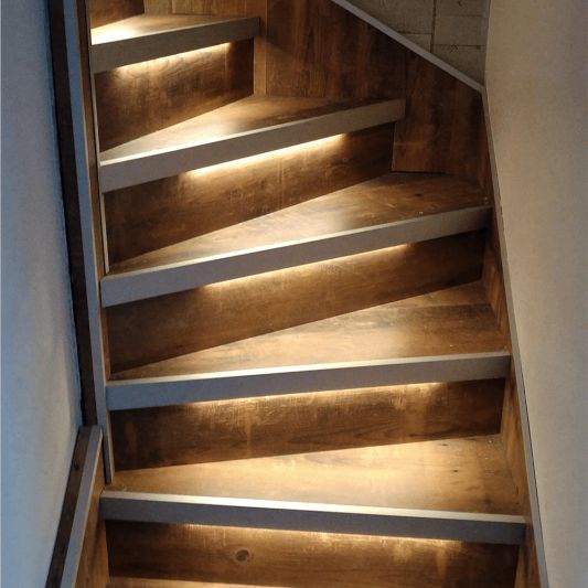Trapverlichting Zigbee led strip Warm Wit 50 cm - Complete set inclusief profiel