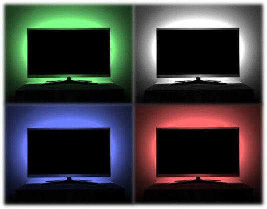 TV led strip set met 2 RGB strips voor TV’s > 60 inch