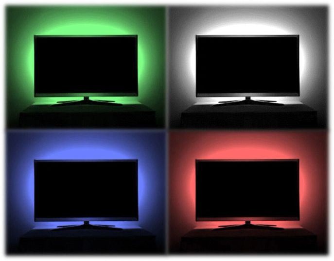 TV led strip set 50 tot 60 inch met 3 strips en afstandsbediening TV led strip set 50 tot 60 inch met 3 strips en afstandsbediening