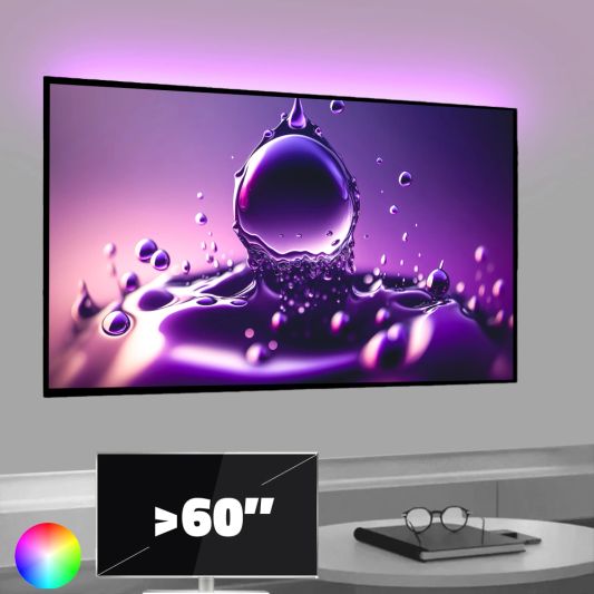 TV led strip set met 1 RGB strip voor TV’s > 60 inch