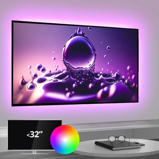 TV led strip set met 1 RGB strip voor TV’s tot 32 inch