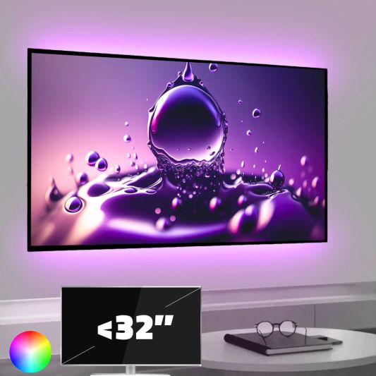 TV led strip set met 2 RGB strips voor TV’s tot 32 inch