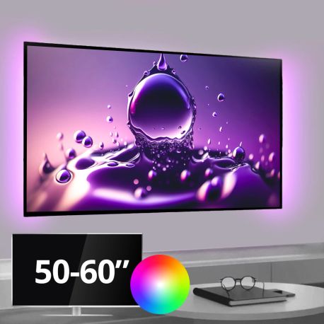 Tele Led Set TV led strip set 50 tot 60 inch met 2 strips en afstandsbediening