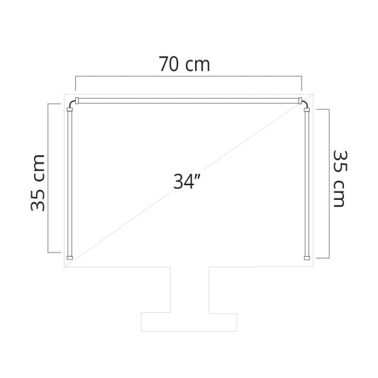 PC ambilight USB game verlichting - 34 inch