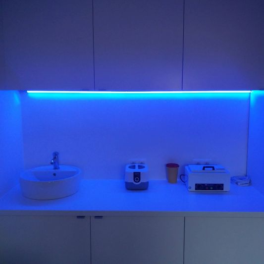 USB ledstrip blauw complete set