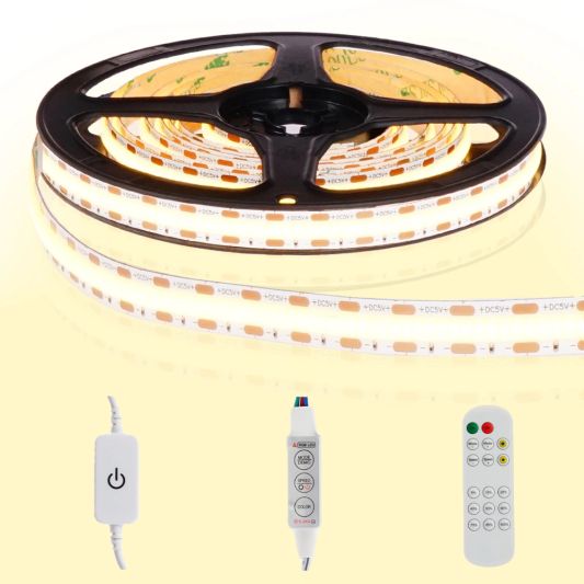 USB ledstrip warm wit complete set