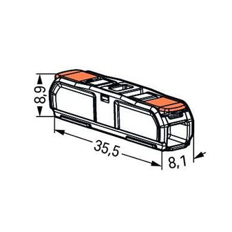 Wago connector 1-weg lasklem set 12 stuks