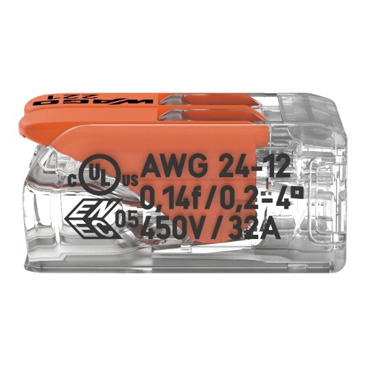 Wago connector 2-weg lasklem set 16 stuks