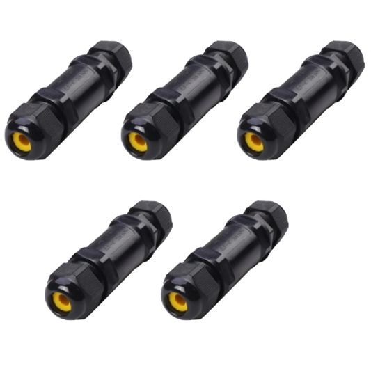Waterdichte connector IP68 2-weg 230V - Voordeelset van 5