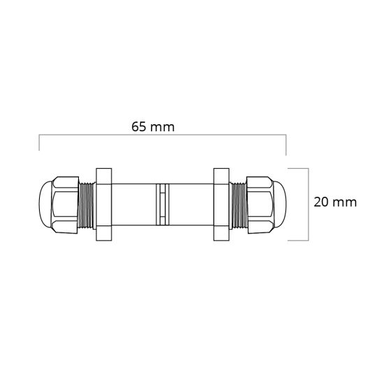 Waterdichte connector IP68 3-weg 230V