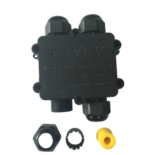 Waterdichte connector IP68 4-weg H-stuk - Voordeelset van 3