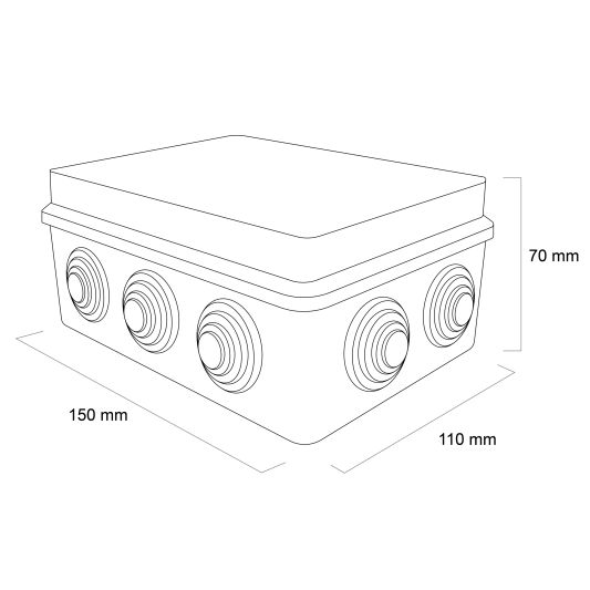 Waterdichte lasdoos klein voor randapparatuur