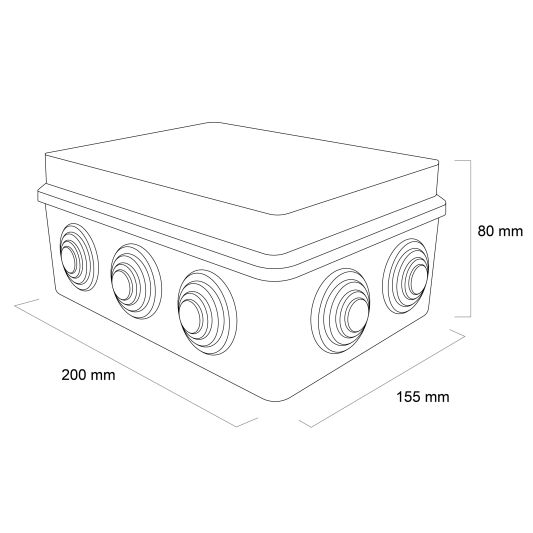 Waterdichte lasdoos voor randapparatuur
