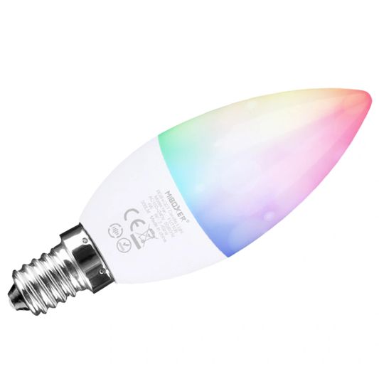 Wifi led kaarslamp RGBWW 4W E14 fitting voordeelset van 6