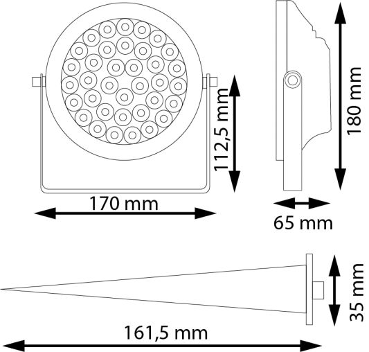 Wifi LED Tuinspot met RGBWW kleuren 25 watt