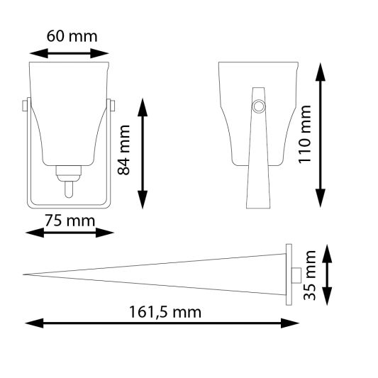 Wifi LED Tuinspot met RGBWW kleuren 6 watt