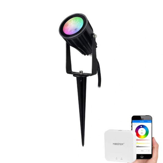 Wifi led tuinspot set RGBWW mét Wifi module 6 watt