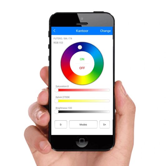Wifi set met 1-4 RGBWW Wifi led tuinspots 15 Watt