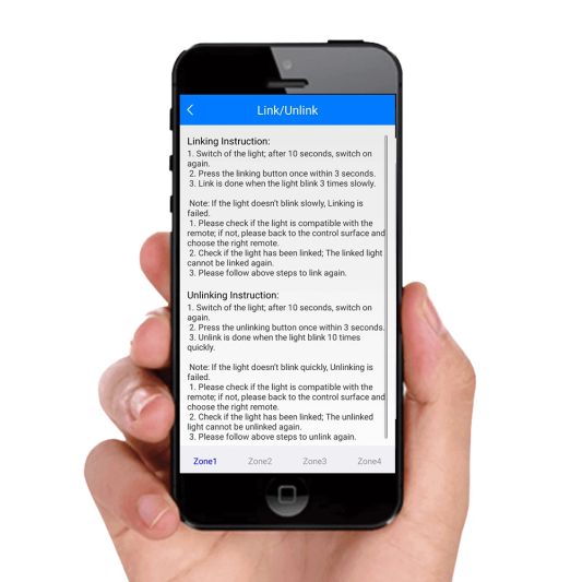 Wifi set met 1 tot 4 RGBW Led lampen 5W E14 fitting