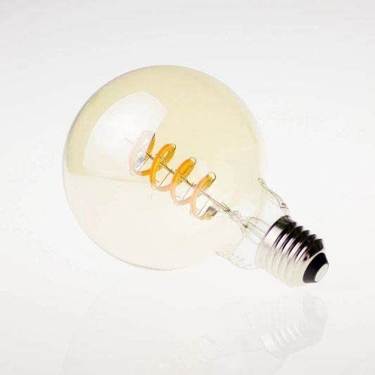 Zigbee E27 spiraal filament lamp Dual White G95 amberkleurig - voordeelset van 6