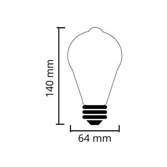 Zigbee E27 spiraal filament lamp Dual White ST64 amberkleurig - voordeelset van 3