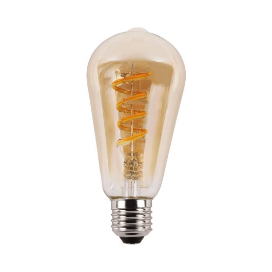 Zigbee E27 spiraal filament lamp Dual White ST64 amberkleurig - voordeelset van 3