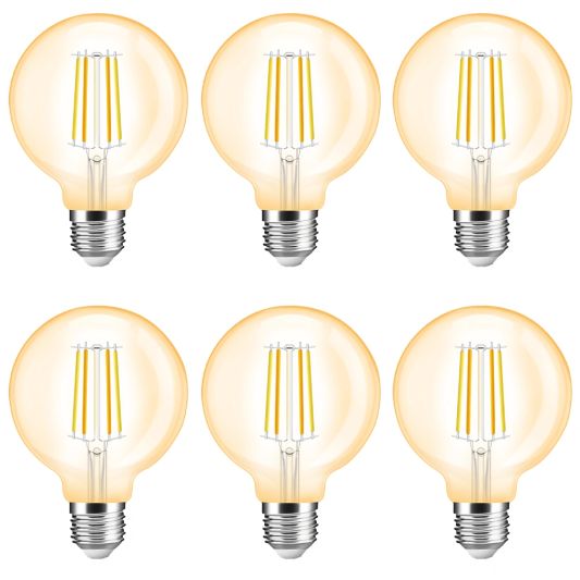 Zigbee LED filament lamp Dual White 7W E27 fitting amberkleurig - Voordeelset van 6