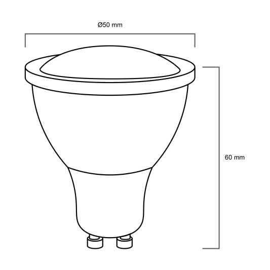 Zigbee LED spot RGBWW GU10 fitting - 5 Watt - Voordeelset van 6