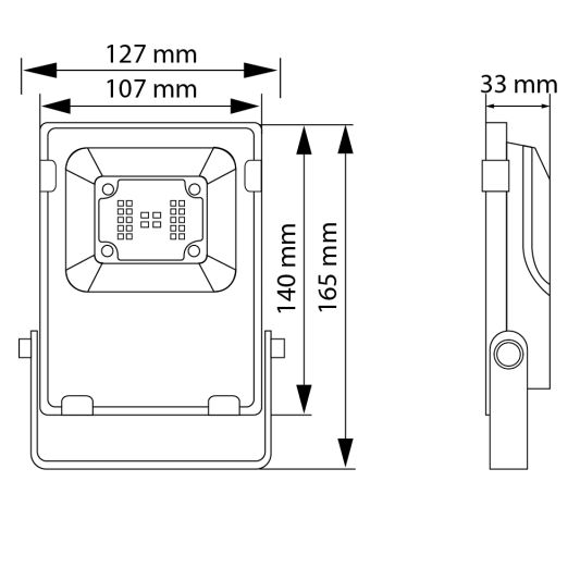 Zigbee RGBWW led Schijnwerper/ bouwlamp 10 Watt IP65