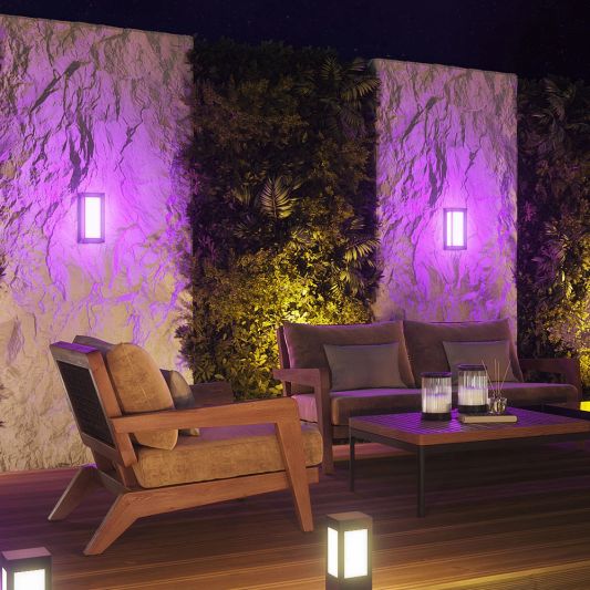 Zigbee wandlamp voor buiten 9W - Alle kleuren en wittinten - Recht