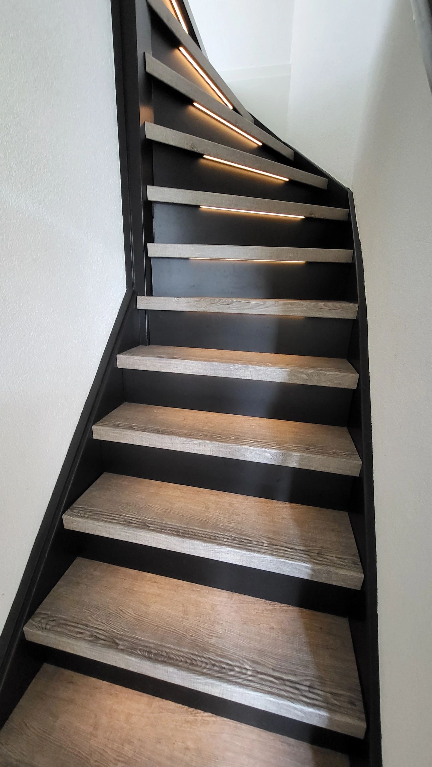 Dynamische trapverlichting set Premium 50 cm met profiel