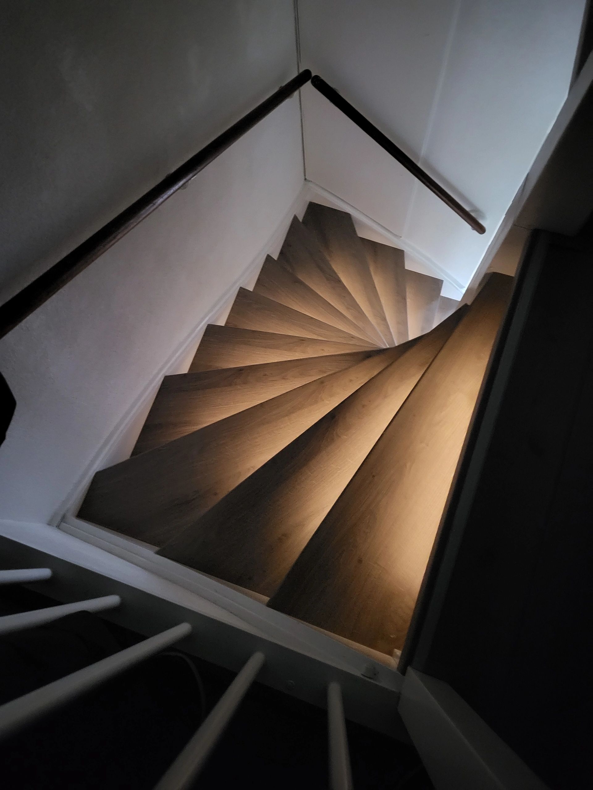 Losse trapverlichting led strip in profiel Warm Wit