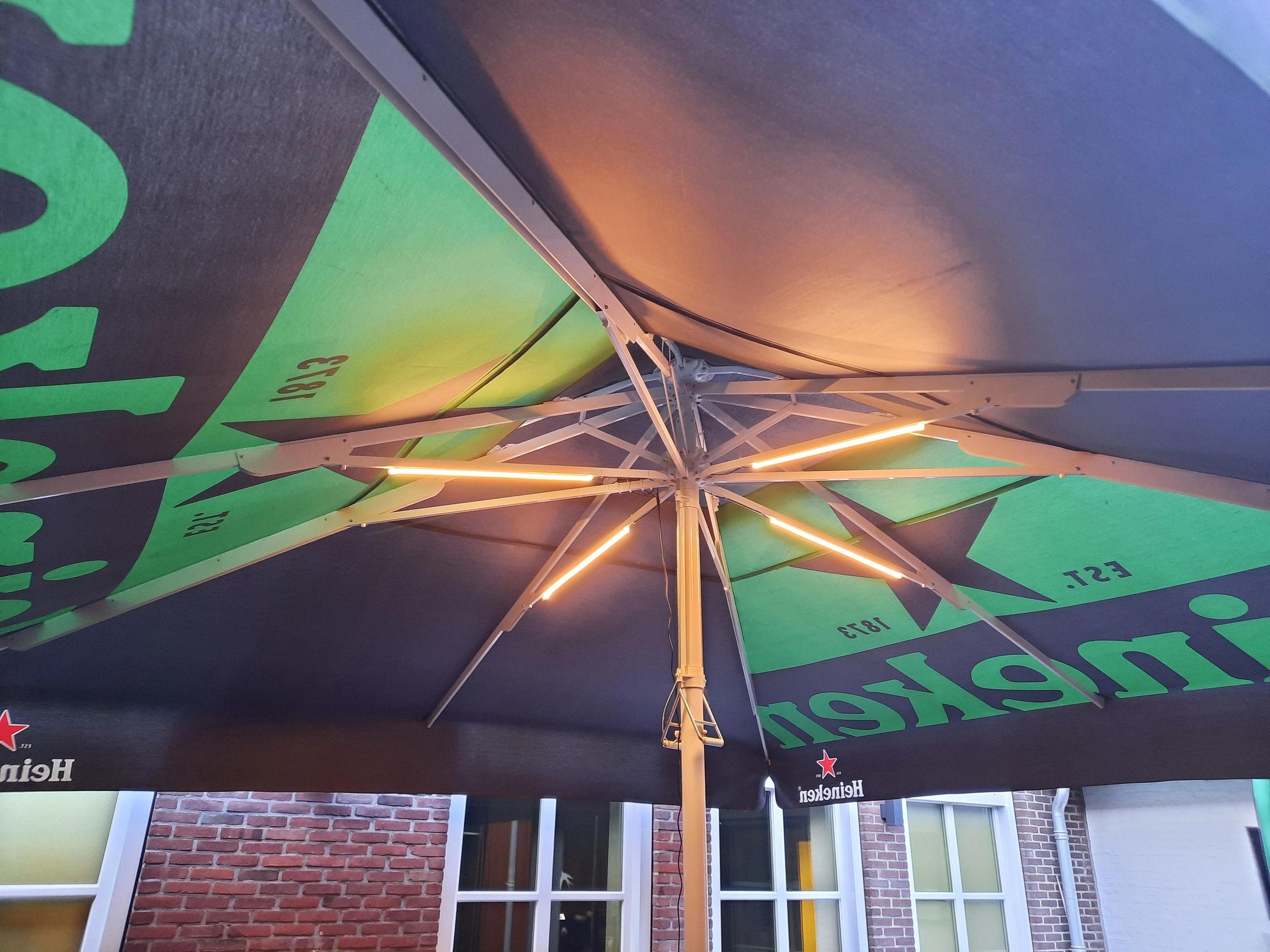 Parasolverlichting led strip set Warm Wit - 4 led strips