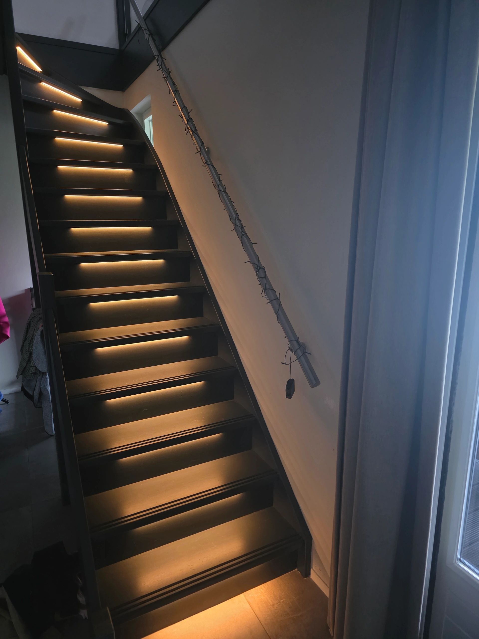 Dynamische trapverlichting set Premium 50 cm met profiel