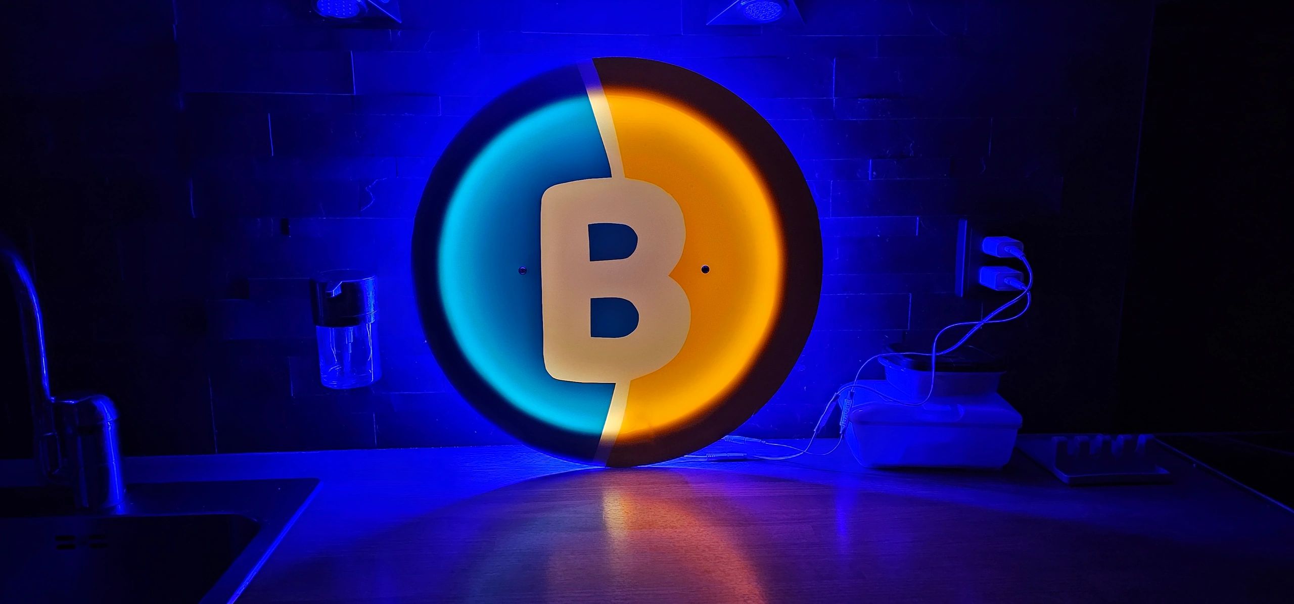 USB ledstrip blauw complete set