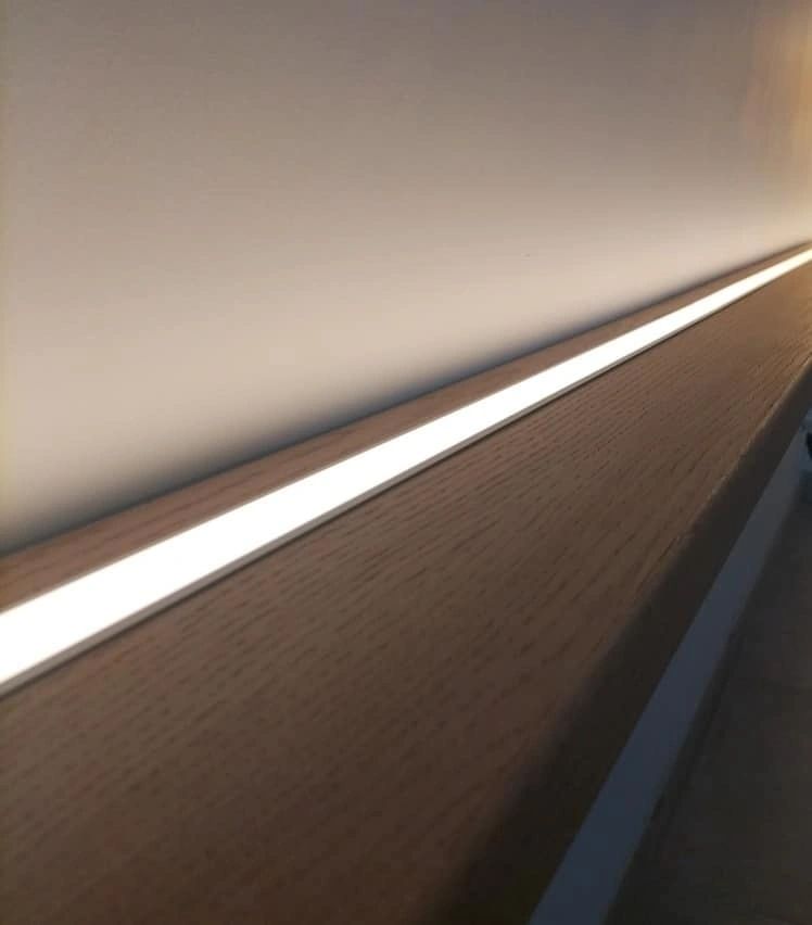 Led strip profiel inbouw Hoog model - compleet met afdekkap 3 meter 15 mm hoog