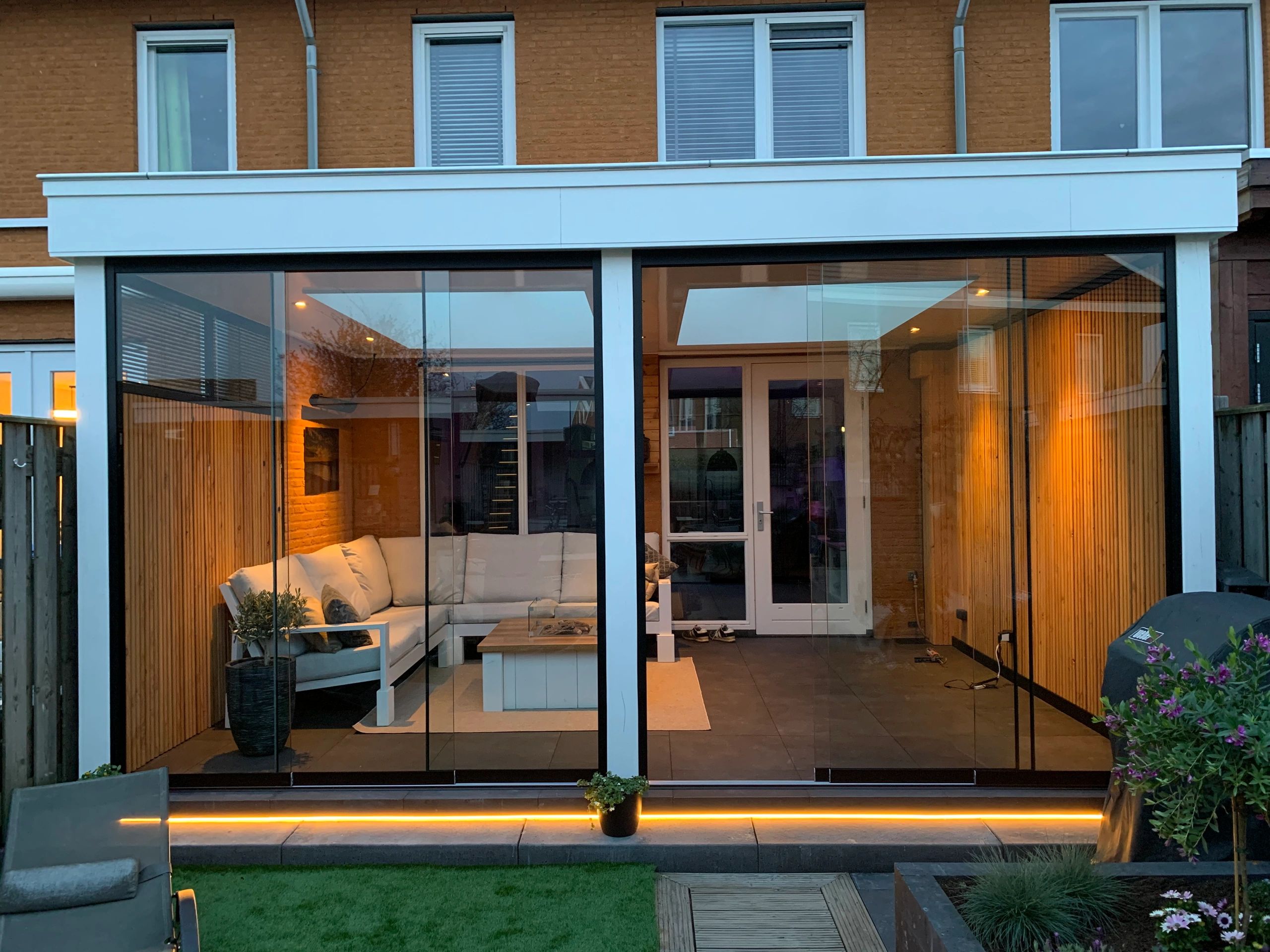 3 meter Neon LED Flex Midi recht Warm Wit - complete set neon verlichting